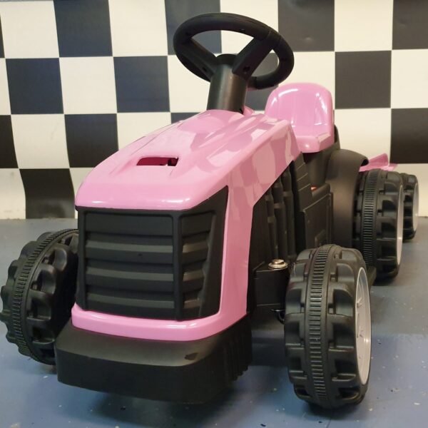 Electric children's tractor pink 6 volts