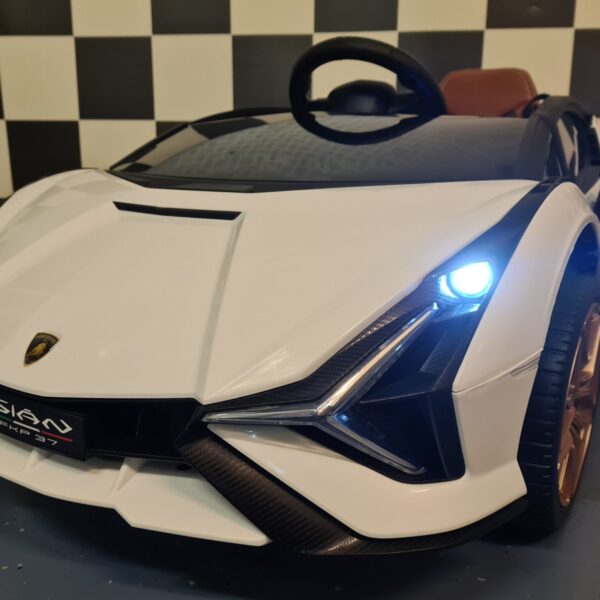 Children's car Lamborghini Sian 12 volts with remote control white