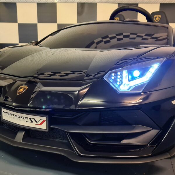 24 volt Lamborghini Aventador 2 person with drift metallic black