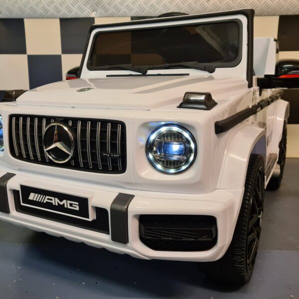 Mercedes G63 children's car 12V white with soft start 1 person